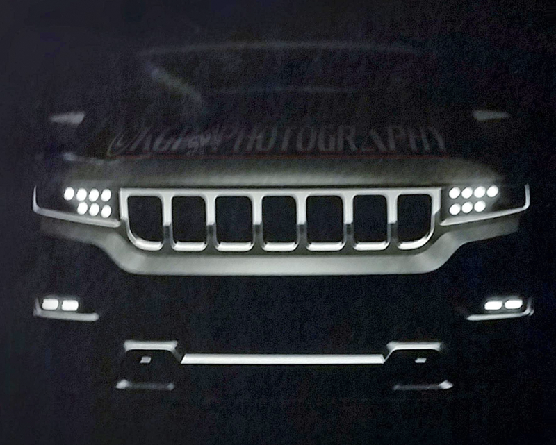 Illustration for article titled Here's Our First Look At The Range Rover-Fighting Jeep Grand Wagoneer
